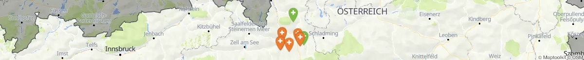 Kartenansicht für Apotheken-Notdienste in der Nähe von Forstau (Sankt Johann im Pongau, Salzburg)